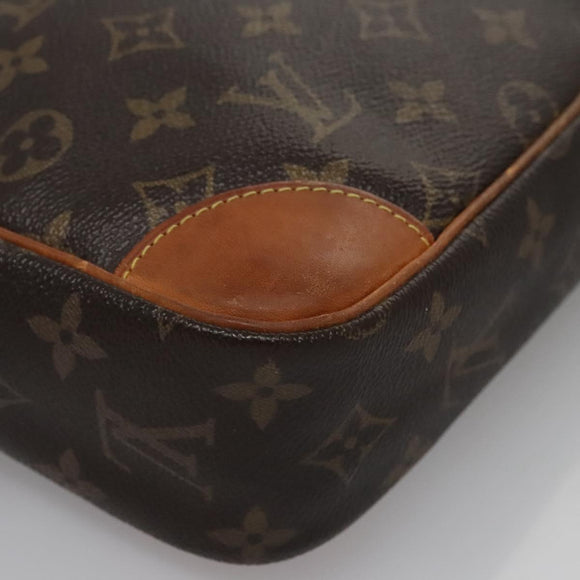 LOUIS VUITTON Monogram Compiegne 28 Clutch Bag M51845 LV Auth BA282