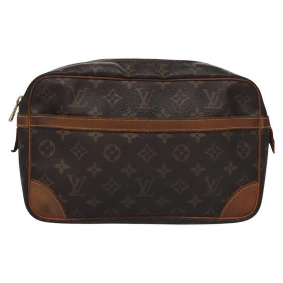 LOUIS VUITTON Monogram Compiegne 28 Clutch Bag M51845 LV Auth BA282