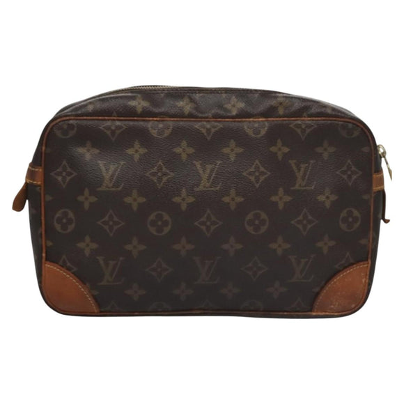 LOUIS VUITTON Monogram Compiegne 28 Clutch Bag M51845 LV Auth BA282