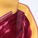 CARTIER Clutch Bag Leather Yellow Gold Auth BA2823-17