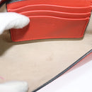 Chloe Faye Small Shoulder Bag Leather Suede Red Gold Auth BA2824-17