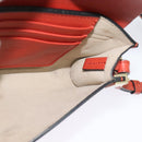 Chloe Faye Small Shoulder Bag Leather Suede Red Gold Auth BA2824-18