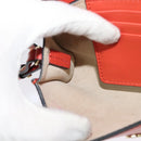 Chloe Faye Small Shoulder Bag Leather Suede Red Gold Auth BA2824-19