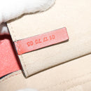 Chloe Faye Small Shoulder Bag Leather Suede Red Gold Auth BA2824-12