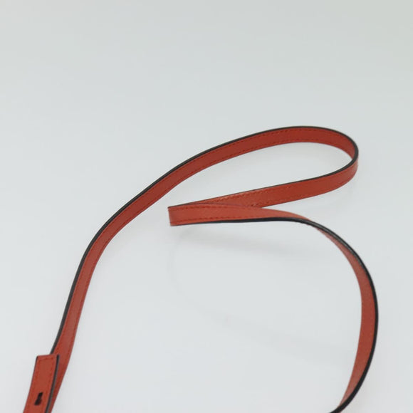 Chloe Faye Small Shoulder Bag Leather Suede Red Gold Auth BA2824