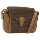 GUCCI Micro GG Canvas Shoulder Bag Brown Gold Auth BA2829-1