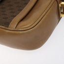 GUCCI Micro GG Canvas Shoulder Bag Brown Gold Auth BA2829-9