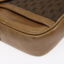 GUCCI Micro GG Canvas Shoulder Bag Brown Gold Auth BA2829-11