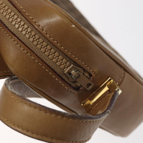 GUCCI Micro GG Canvas Shoulder Bag Brown Gold Auth BA2829