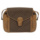 GUCCI Micro GG Canvas Shoulder Bag Brown Gold Auth BA2829-2