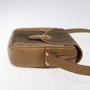 GUCCI Micro GG Canvas Shoulder Bag Brown Gold Auth BA2829-3