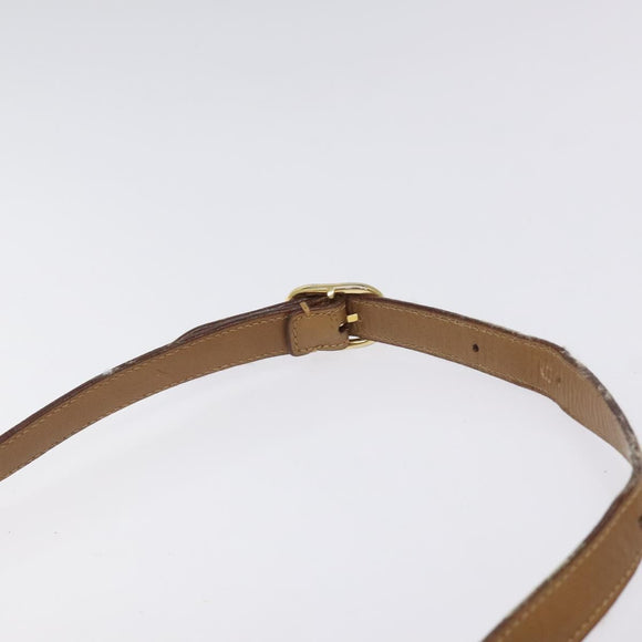 GUCCI Micro GG Canvas Shoulder Bag Brown Gold Auth BA2829