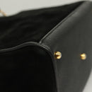 GUCCI Bamboo Hand Bag Suede 2way Black Gold 000 122 0316 Auth BA2836-9