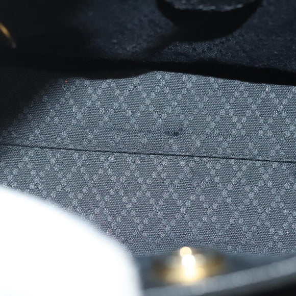 GUCCI Bamboo Hand Bag Suede 2way Black Gold 000 122 0316 Auth BA2836