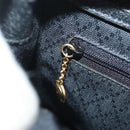 GUCCI Bamboo Hand Bag Suede 2way Black Gold 000 122 0316 Auth BA2836-20