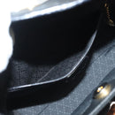 GUCCI Bamboo Hand Bag Suede 2way Black Gold 000 122 0316 Auth BA2836-11