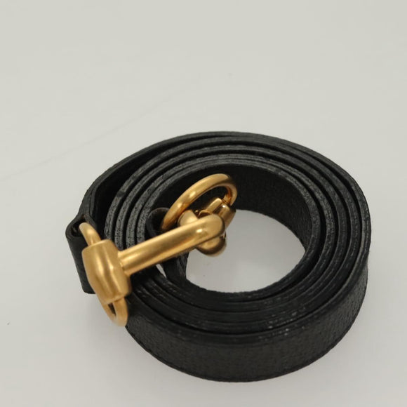 GUCCI Bamboo Hand Bag Suede 2way Black Gold 000 122 0316 Auth BA2836