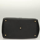 GUCCI Bamboo Hand Bag Suede 2way Black Gold 000 122 0316 Auth BA2836-5