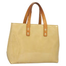 LOUIS VUITTON Monogram Vernis Reade PM Hand Bag Beige M91334 LV Auth BA2848-1