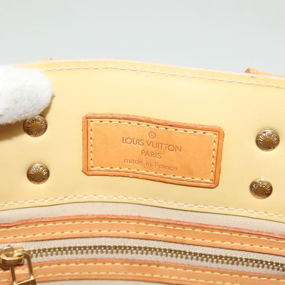 LOUIS VUITTON Monogram Vernis Reade PM Hand Bag Beige M91334 LV Auth BA2848