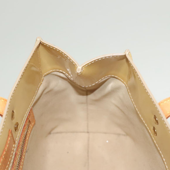 LOUIS VUITTON Monogram Vernis Reade PM Hand Bag Beige M91334 LV Auth BA2848