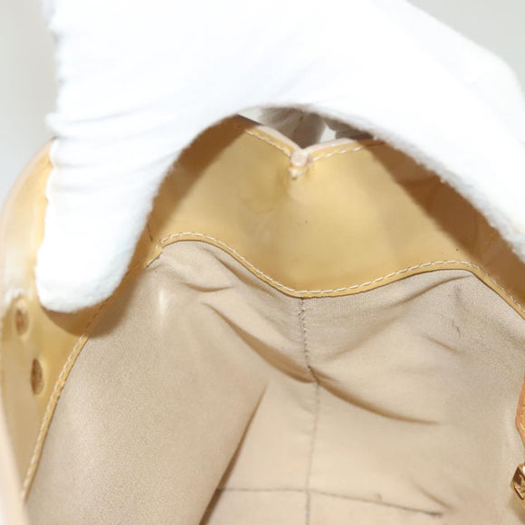 LOUIS VUITTON Monogram Vernis Reade PM Hand Bag Beige M91334 LV Auth BA2848