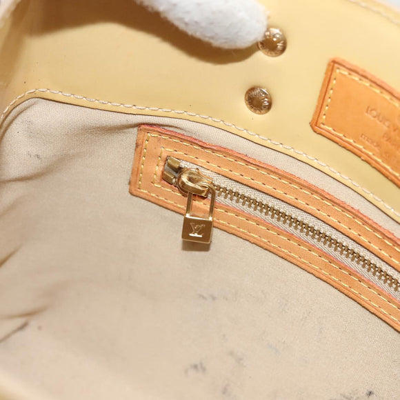 LOUIS VUITTON Monogram Vernis Reade PM Hand Bag Beige M91334 LV Auth BA2848