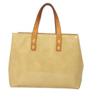 LOUIS VUITTON Monogram Vernis Reade PM Hand Bag Beige M91334 LV Auth BA2848-13