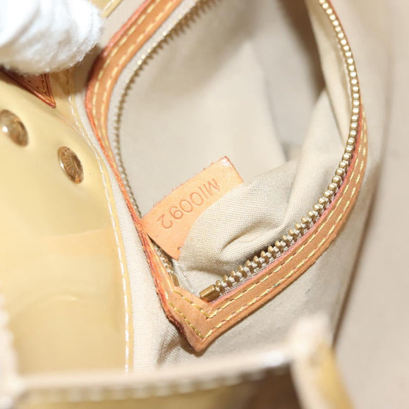 LOUIS VUITTON Monogram Vernis Reade PM Hand Bag Beige M91334 LV Auth BA2848