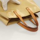 LOUIS VUITTON Monogram Vernis Reade PM Hand Bag Beige M91334 LV Auth BA2848-6