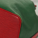 LOUIS VUITTON Epi Petit Noe Shoulder Bag Bicolor Green Red M44147 LV Auth BA2850-14
