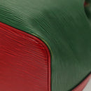 LOUIS VUITTON Epi Petit Noe Shoulder Bag Bicolor Green Red M44147 LV Auth BA2850-16
