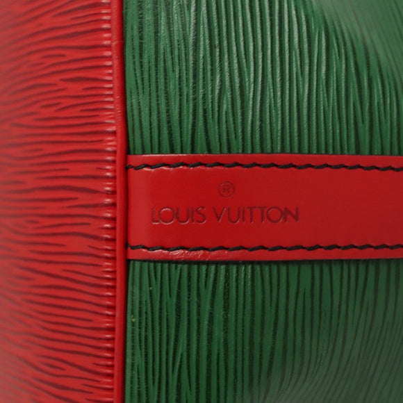 LOUIS VUITTON Epi Petit Noe Shoulder Bag Bicolor Green Red M44147 LV Auth BA2850