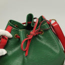 LOUIS VUITTON Epi Petit Noe Shoulder Bag Bicolor Green Red M44147 LV Auth BA2850-10