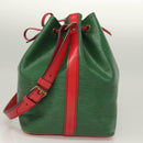 LOUIS VUITTON Epi Petit Noe Shoulder Bag Bicolor Green Red M44147 LV Auth BA2850-3