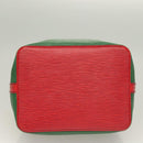 LOUIS VUITTON Epi Petit Noe Shoulder Bag Bicolor Green Red M44147 LV Auth BA2850-5