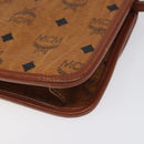 MCM Logogram Vicetos Shoulder Bag PVC Leather Brown Gold Auth BA2858-12