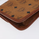 MCM Logogram Vicetos Shoulder Bag PVC Leather Brown Gold Auth BA2858-13