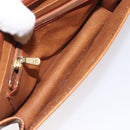 MCM Logogram Vicetos Shoulder Bag PVC Leather Brown Gold Auth BA2858-16