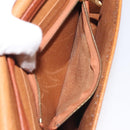 MCM Logogram Vicetos Shoulder Bag PVC Leather Brown Gold Auth BA2858-19