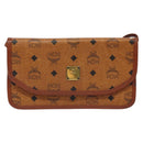 MCM Logogram Vicetos Shoulder Bag PVC Leather Brown Gold Auth BA2858-2