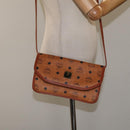 MCM Logogram Vicetos Shoulder Bag PVC Leather Brown Gold Auth BA2858-20