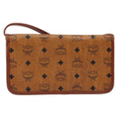 MCM Logogram Vicetos Shoulder Bag PVC Leather Brown Gold Auth BA2858-3