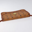 MCM Logogram Vicetos Shoulder Bag PVC Leather Brown Gold Auth BA2858-6