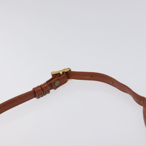 MCM Logogram Vicetos Shoulder Bag PVC Leather Brown Gold Auth BA2858