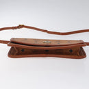 MCM Logogram Vicetos Shoulder Bag PVC Leather Brown Gold Auth BA2858-9