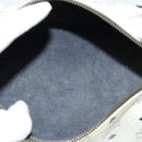 MCM Logogram Vicetos Shoulder Bag PVC Leather White Navy gold Auth BA2859-11