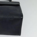 Christian Dior Trotter Canvas Hand Bag PVC 2way Navy Gold Auth BA2861-14