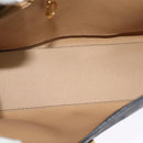 Christian Dior Trotter Canvas Hand Bag PVC 2way Navy Gold Auth BA2861-11