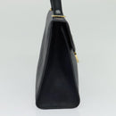 Christian Dior Trotter Canvas Hand Bag PVC 2way Navy Gold Auth BA2861-3